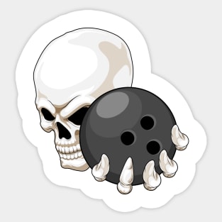 Skull Bowling Bowling ball Sticker